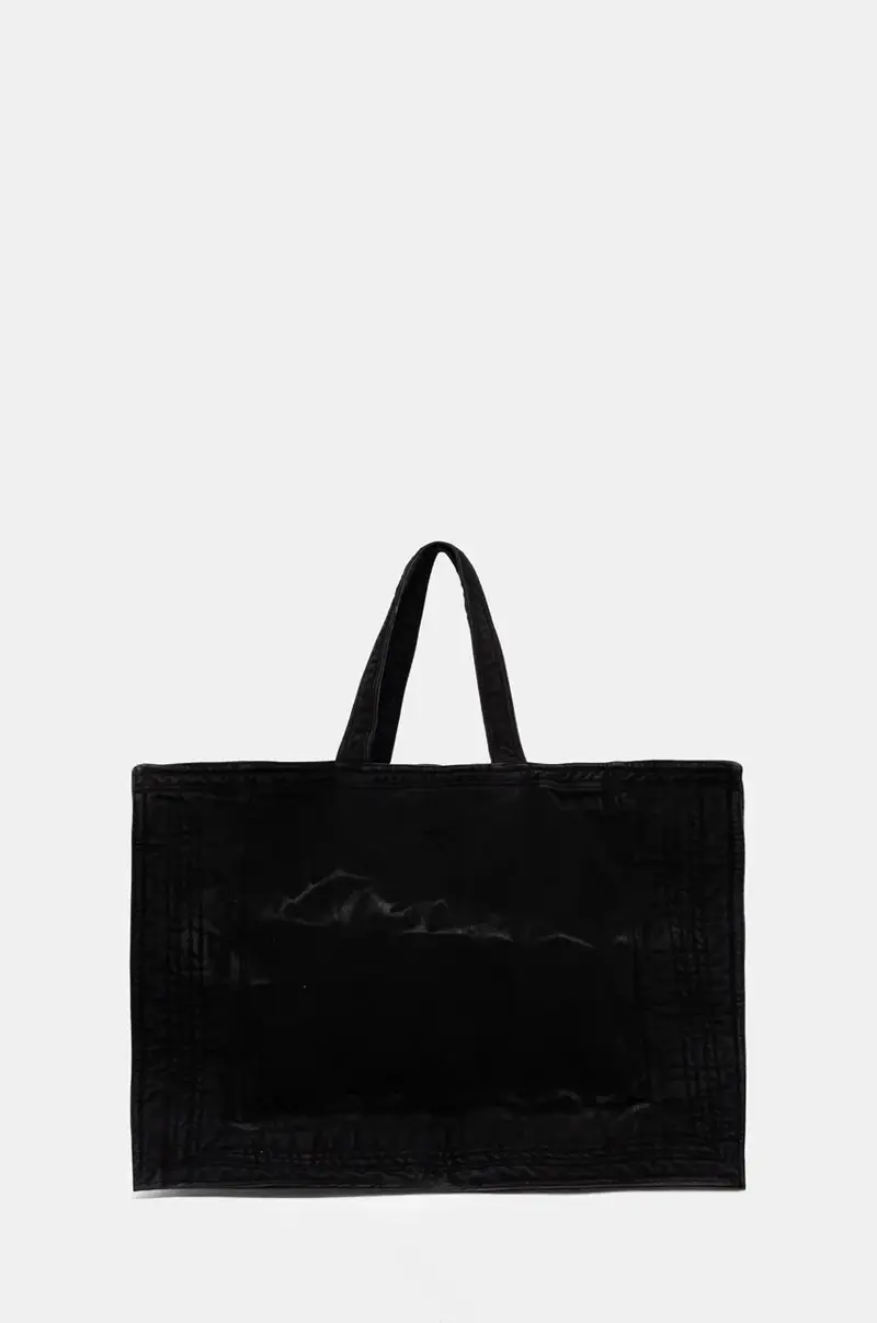 borsa in denim MAXI WIRE CABAS BAG colore nero 620BA005 miniatura 3