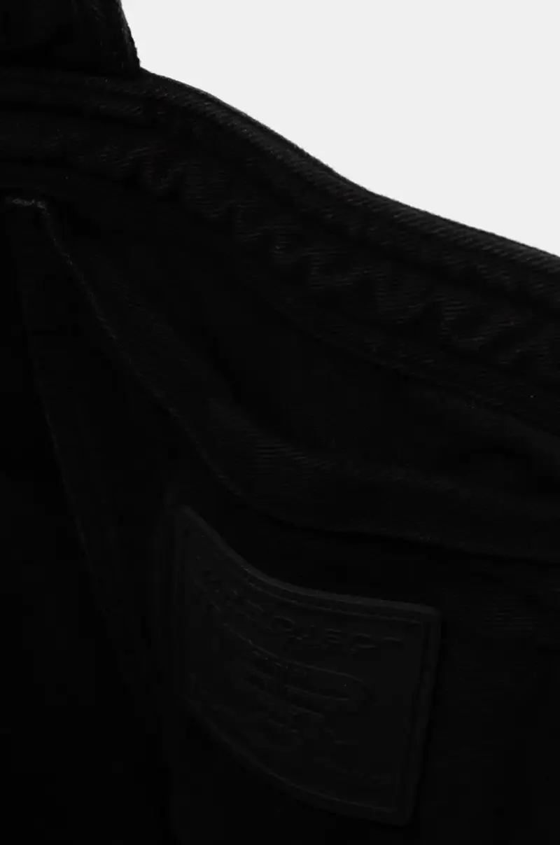 borsa in denim MAXI WIRE CABAS BAG colore nero 620BA005 miniatura 5