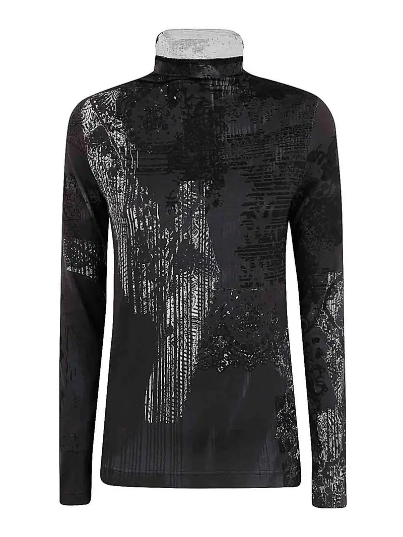 Manica lunga a collo alto Grigio