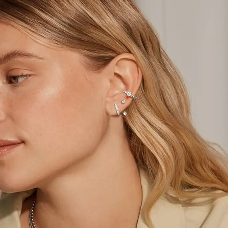 YADOCA 3 Paia Orecchini Argento 925 Set per Donne Ragazze Piccoli Orecchini Anallergici a Cerchio in Argento 925 miniatura 3