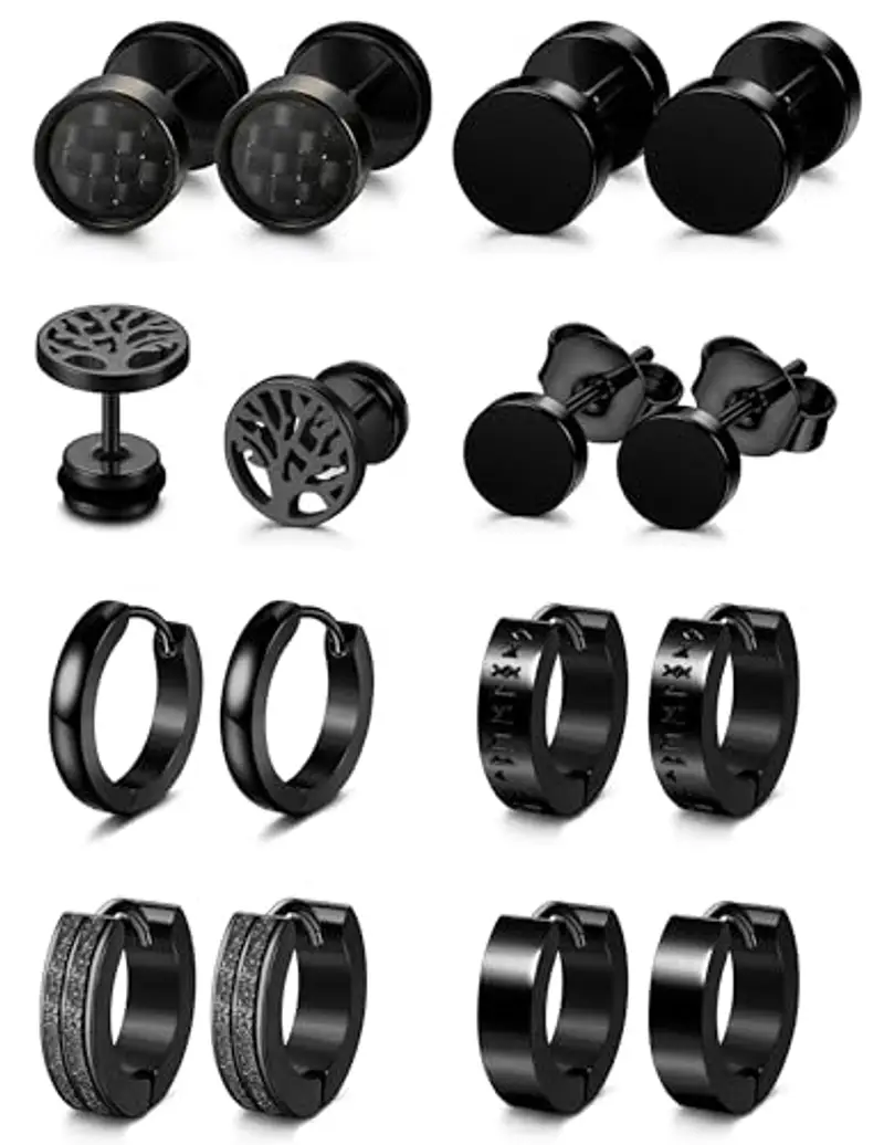 YADOCA Orecchini Uomo Verde 2201307