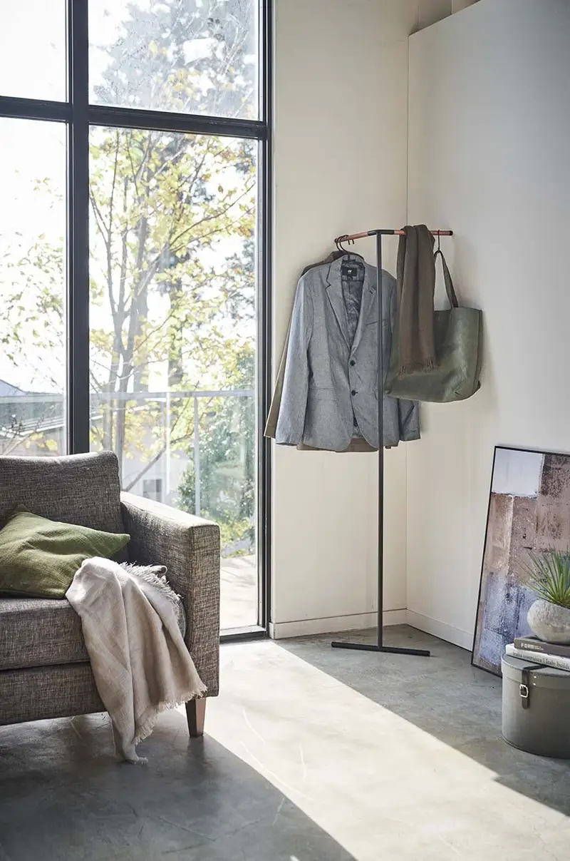 appendiabiti ad angolo Tower Nero miniatura 2