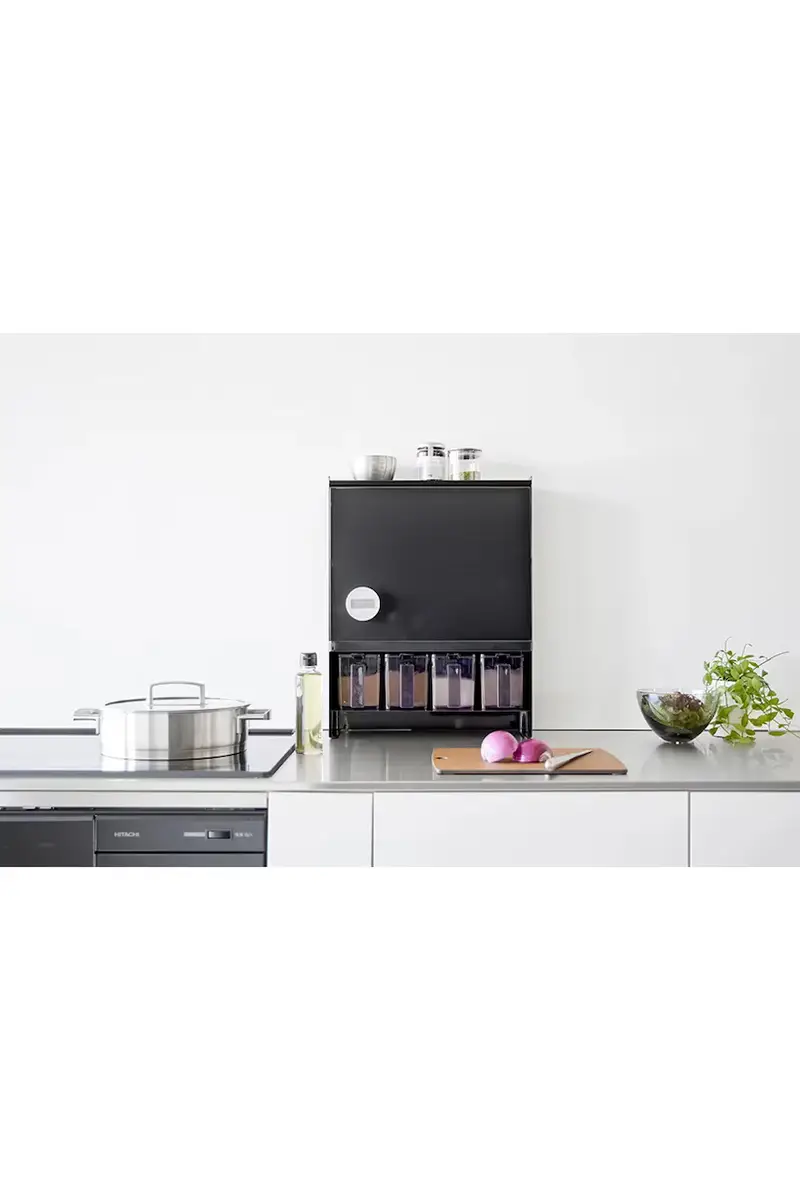 armadietto delle spezie Tower 38 x 16, 3 x 49, 2 cm colore nero miniatura 2