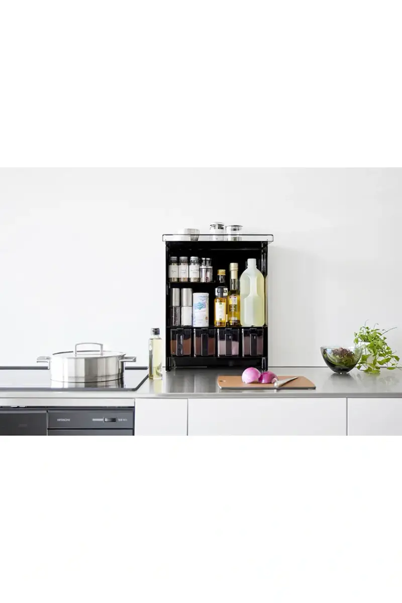 armadietto delle spezie Tower 38 x 16, 3 x 49, 2 cm colore nero miniatura 3