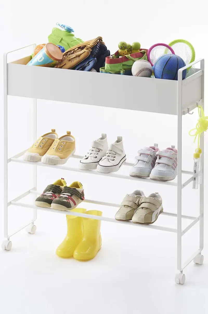 carrello portaoggetti mobile Tower Bianco miniatura 2