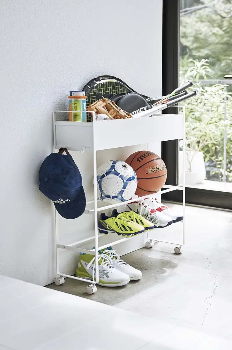 carrello portaoggetti mobile Tower Bianco miniatura 3