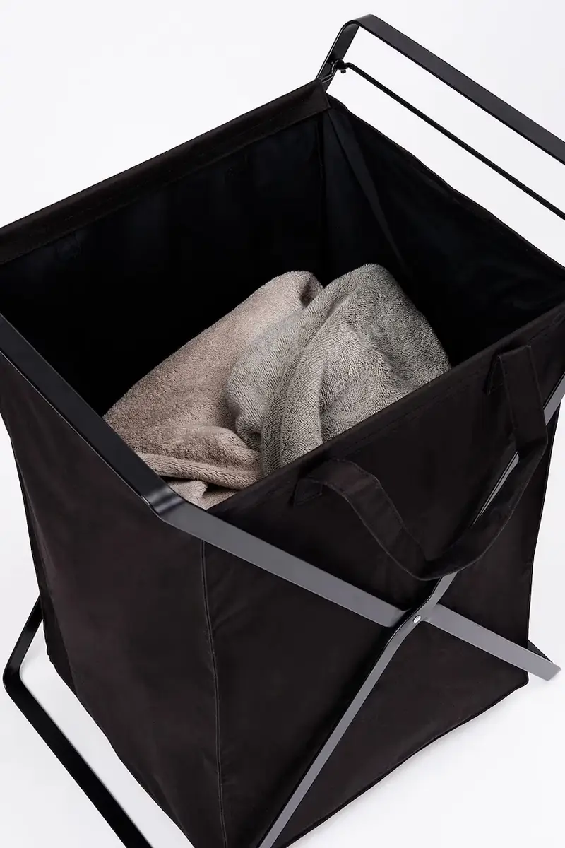 cesto della biancheria 45 L Nero miniatura 2