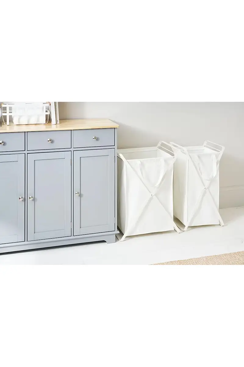 cesto della biancheria Tower 45 L colore bianco miniatura 3