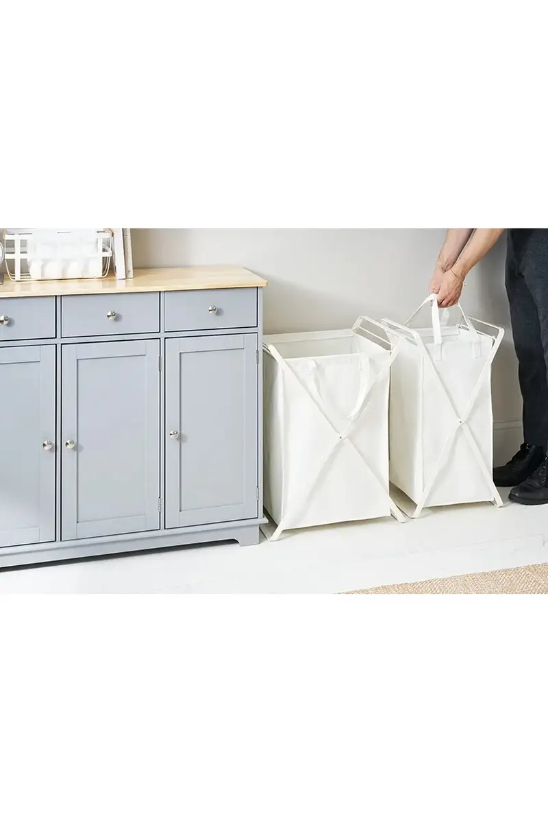 cesto della biancheria Tower 45 L colore bianco miniatura 4