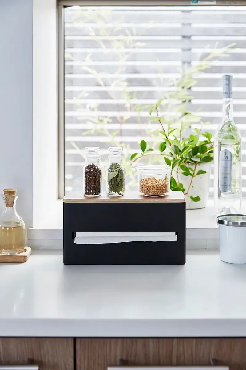 contenitore per fazzoletti Nero miniatura 2