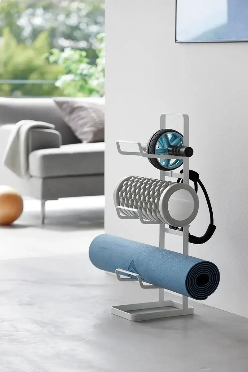 supporto per attrezzature da fitness Tower 15 x 24 x 65, 5 cm colore bianco miniatura 2