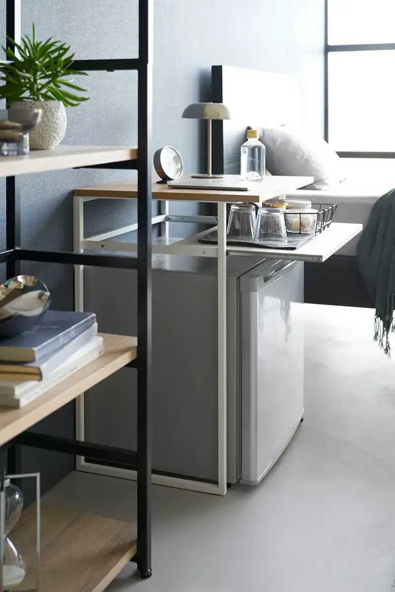 tavolo con un piano e un ripiano estraibile Tower 53 x 45, 2 x 66, 8 cm Bianco miniatura 2