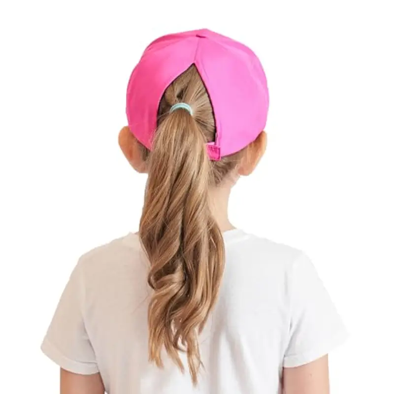YAMEE Berretto da Baseball per Ragazze Cappellini da Baseball Coda di Cavallo Estivi Traspirante, Cappello Bambino miniatura 2