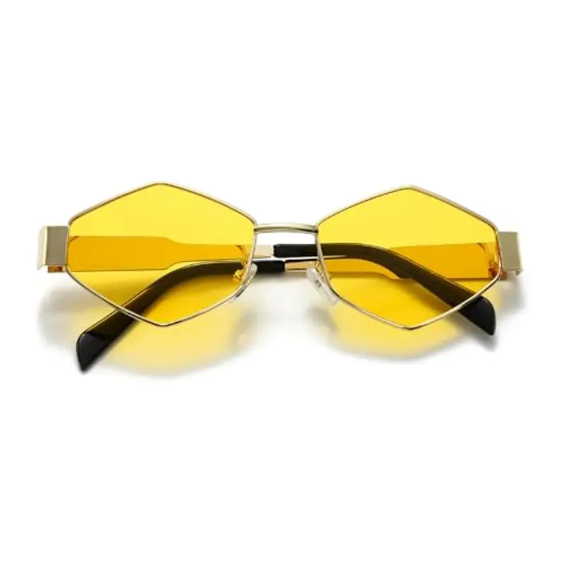 YAMEIZE Occhiali da sole Uomo Giallo 1606911 miniatura 2