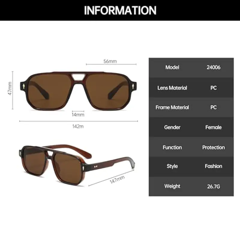 YAMEIZE Occhiali da sole Uomo 1606706 miniatura 3