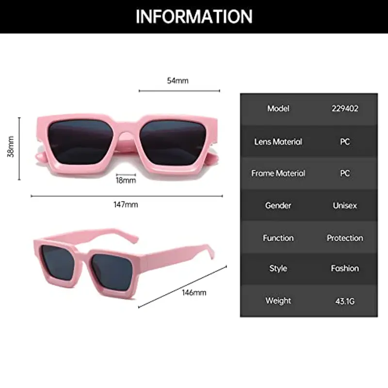 YAMEIZE Occhiali da sole Uomo Rosa 1603666 miniatura 2