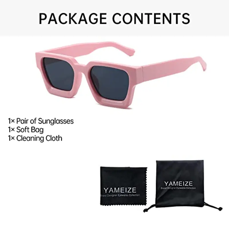 YAMEIZE Occhiali da sole Uomo Rosa 1603666 miniatura 3