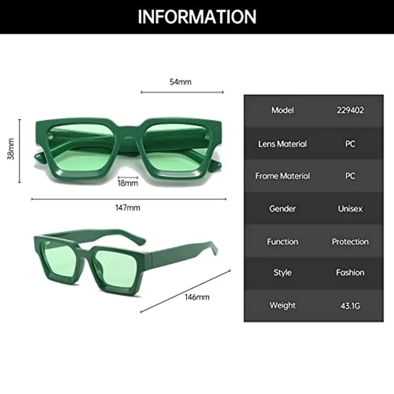 YAMEIZE Occhiali da sole Donna Verde 1603659 miniatura 2