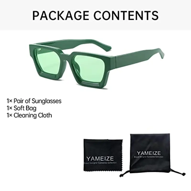 YAMEIZE Occhiali da sole Donna Verde 1603659 miniatura 3