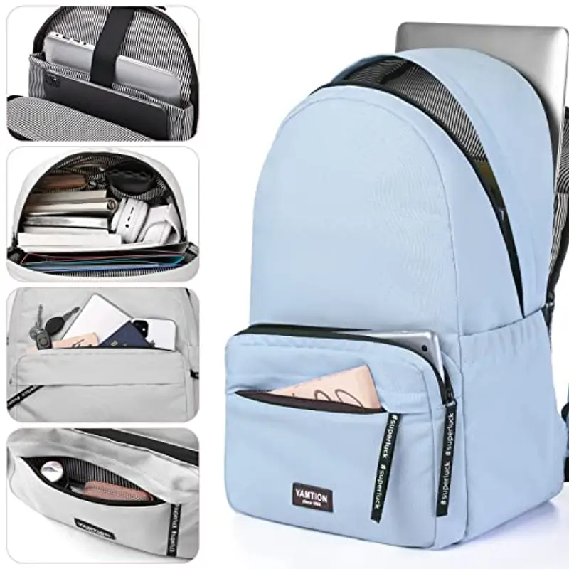 YAMTION 15.6 Pollici Zaino Donna PC, Zaini Ragazza Scuola Superiore con Caricatore USB miniatura 2