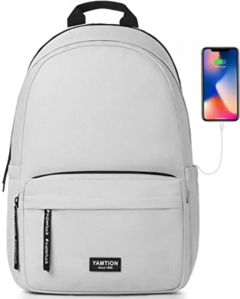 YAMTION 15.6" Zaino Donna PC Zaini Uomo,Borsa Ragazza Scuola Superiore Ragazzo Università Viaggi Lavoro Ufficio