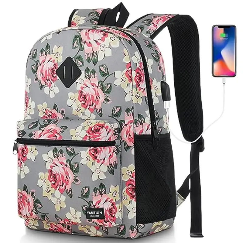 YAMTION Zaino da donna, zaino da scuola, per ragazza, borsa scolastica, per scuola, scuola, scuola, scuola, zaino per