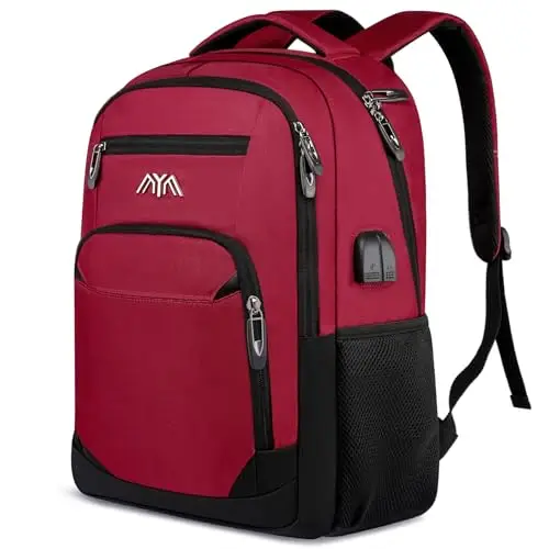 YAMTION - Zaino da ragazzo/uomo, per computer portatile, zainetto per scuola, lavoro, escursioni, viaggi, campeggio,