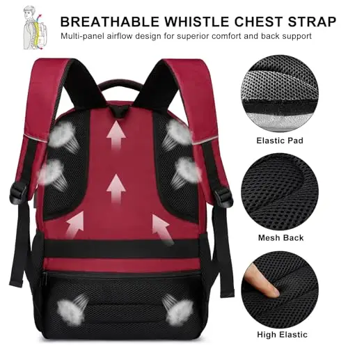 YAMTION - Zaino da ragazzo/uomo, per computer portatile, zainetto per scuola, lavoro, escursioni, viaggi, campeggio miniatura 3