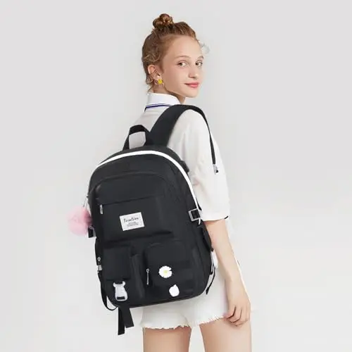 YAMTION Zaino da scuola per ragazze adolescenti, zaino per laptop da 15, 6 pollici, borsa per libri per studenti delle miniatura 2