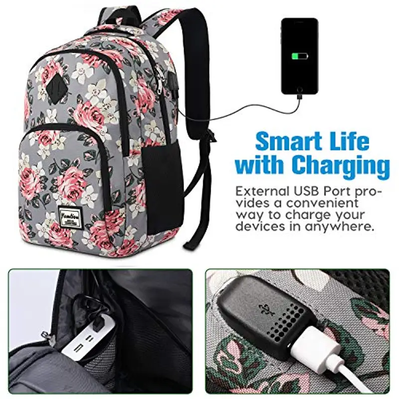 YAMTION Zaino Donna e Uomo, Zaino Ragazza e Ragazzo, Zaino PC per Scuola Superiore Media Università Lavoro ufficio miniatura 2