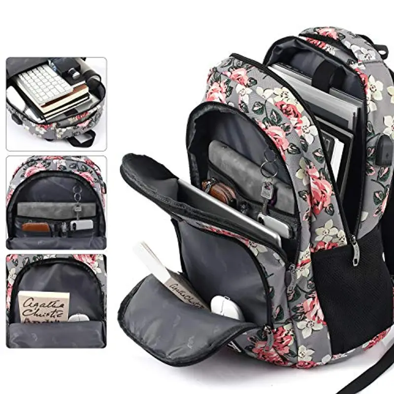 YAMTION Zaino Donna e Uomo, Zaino Ragazza e Ragazzo, Zaino PC per Scuola Superiore Media Università Lavoro ufficio miniatura 3