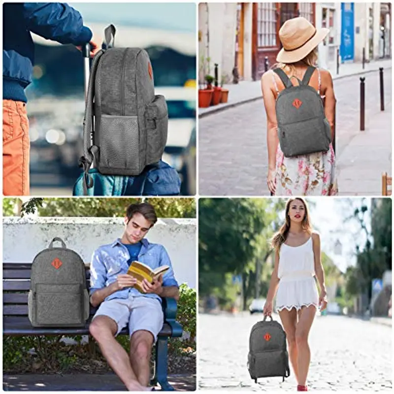 YAMTION Zaino scuola Uomo Grigio 2197909 miniatura 2