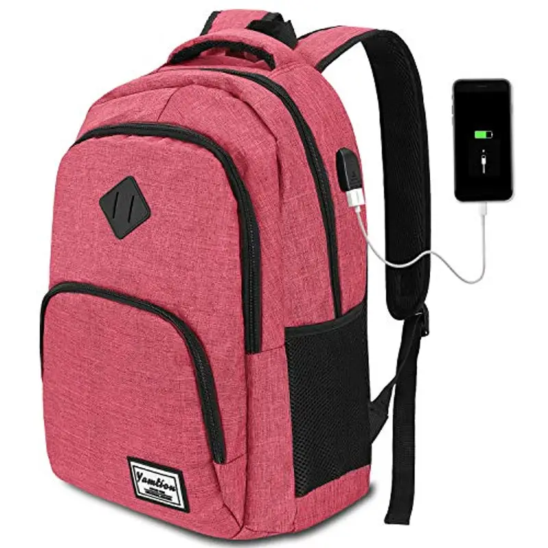 YAMTION Zaino per computer da donna portatile con porta di ricarica USB per la scuola