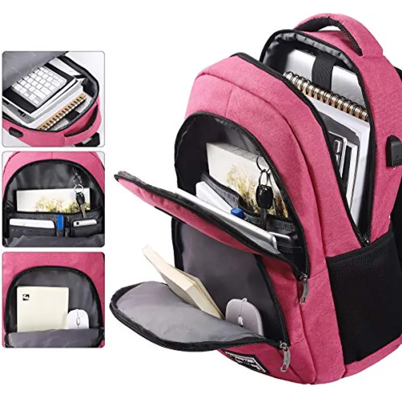 YAMTION Zaino per computer da donna portatile con porta di ricarica USB per la scuola miniatura 3