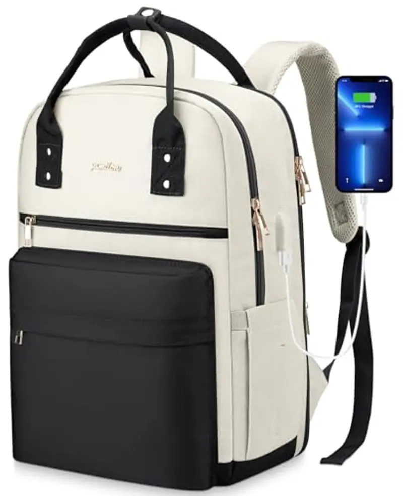 YAMTION Zaino Porta PC Donna,Zaini Scuola Superiore Ragazza per Università Viaggi Lavoro Ufficio