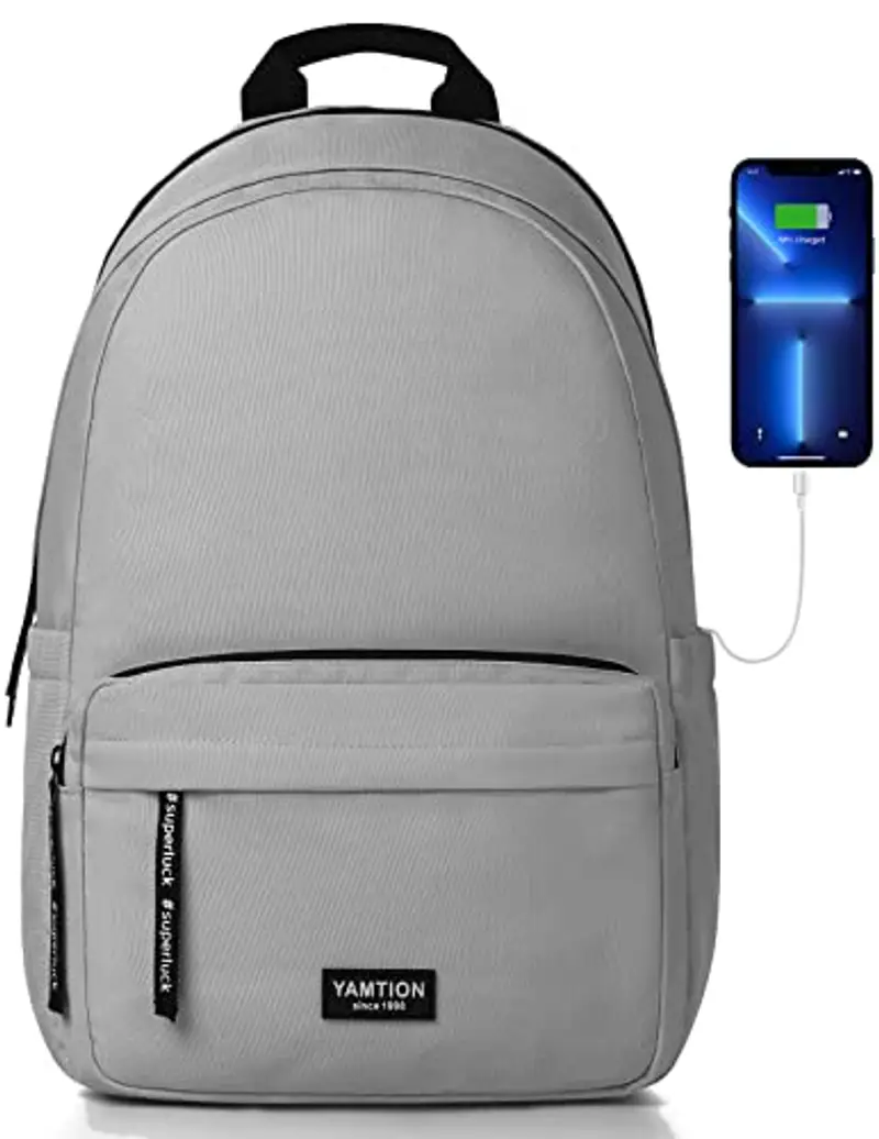 YAMTION Zaino Porta PC Uomo 15.6",Zaini Ragazzo Scuola Superiore per Università Viaggi Lavoro Ufficio
