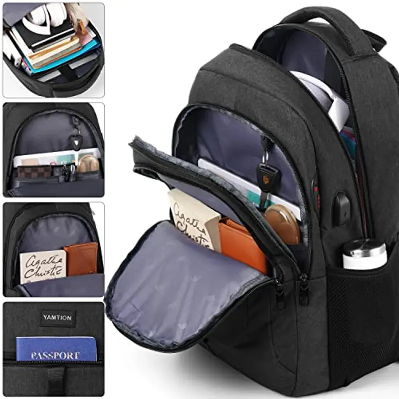 YAMTION Zaino scuola Ragazzo Nero 2149817 miniatura 3