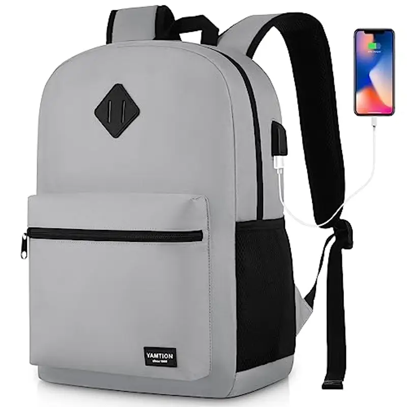 YAMTION Zaino scuola Ragazzo Grigio 2197907