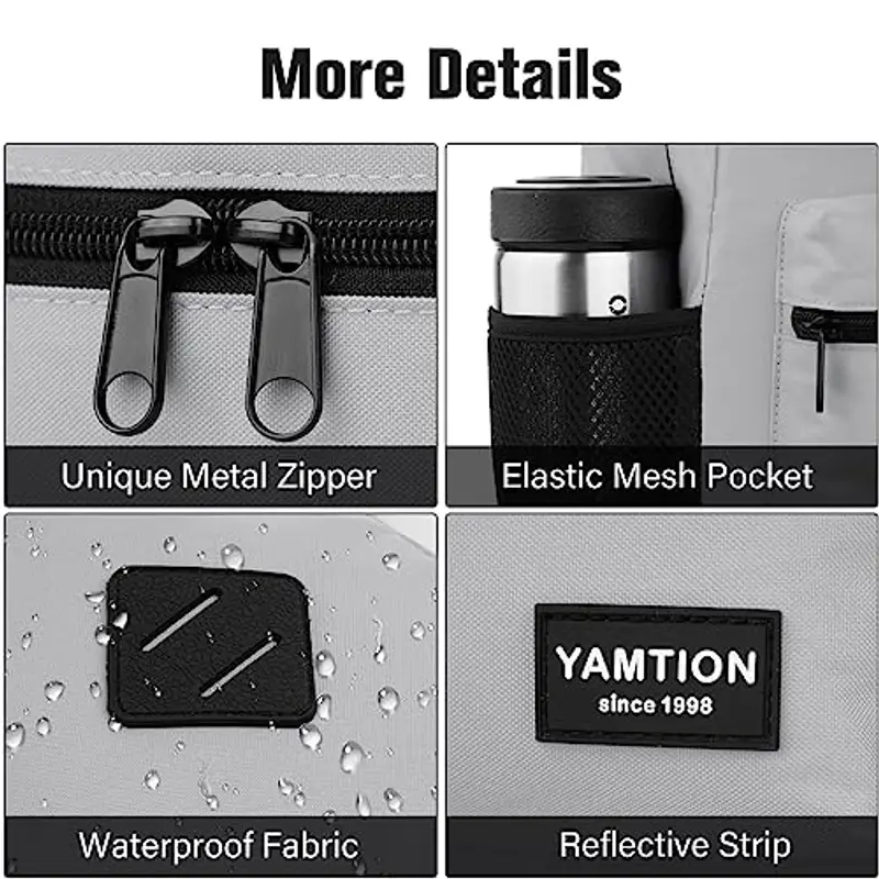 YAMTION Zaino scuola Ragazzo Grigio 2197907 miniatura 2