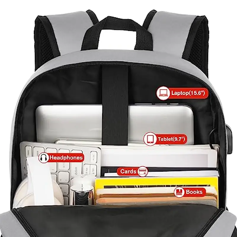 YAMTION Zaino scuola Ragazzo Grigio 2197907 miniatura 3