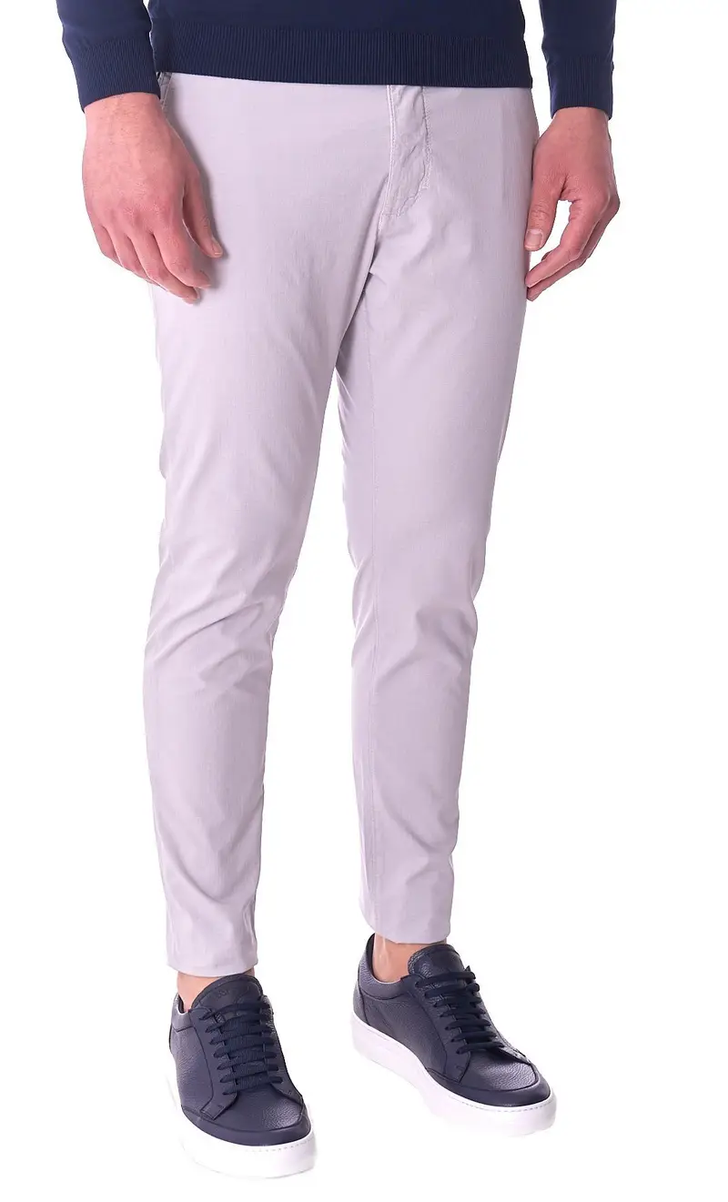 Pantalone a quadretti yan simmon story stretch, colore grigio