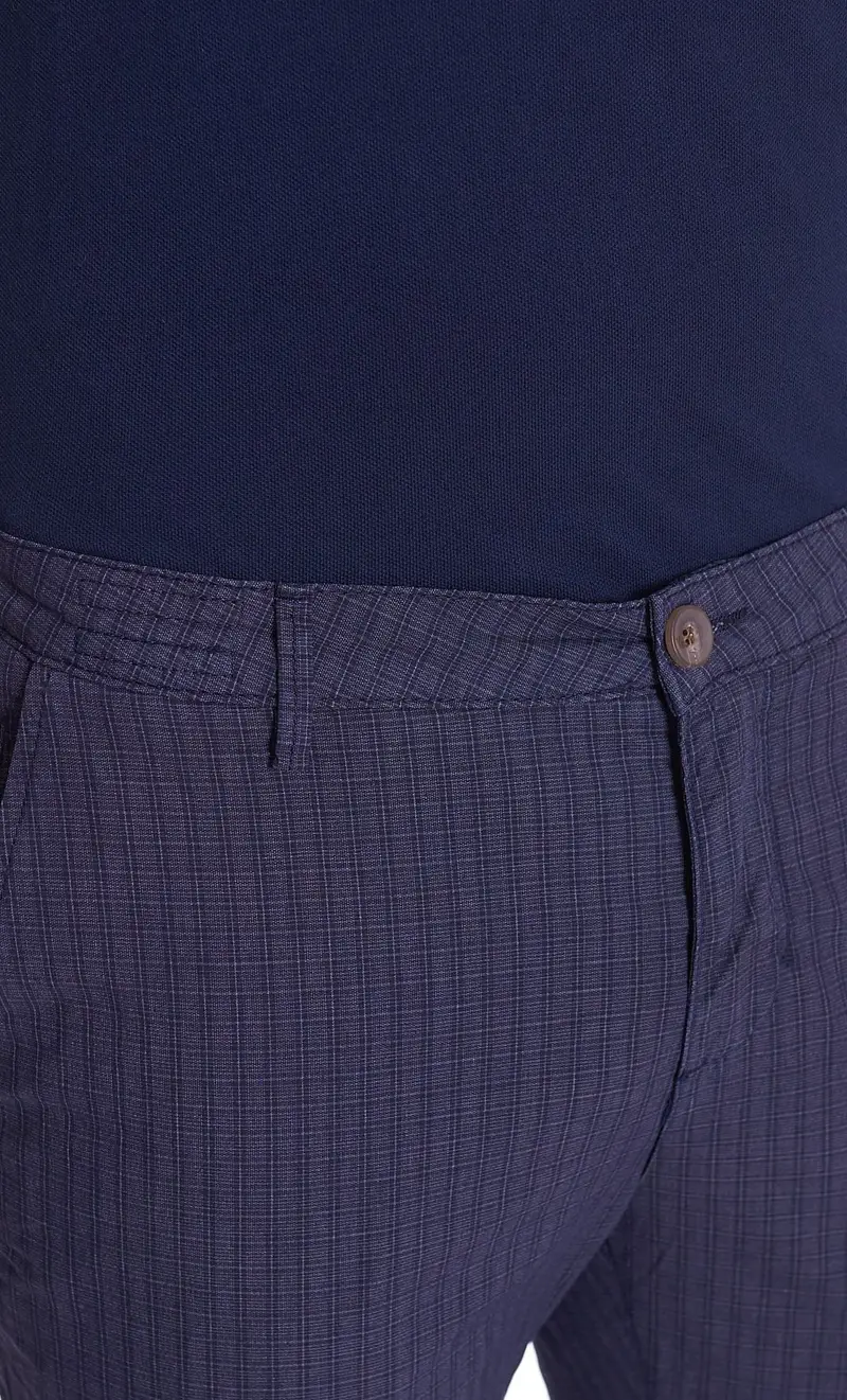 Pantalone a quadri yan simmon story, colore blu miniatura 2