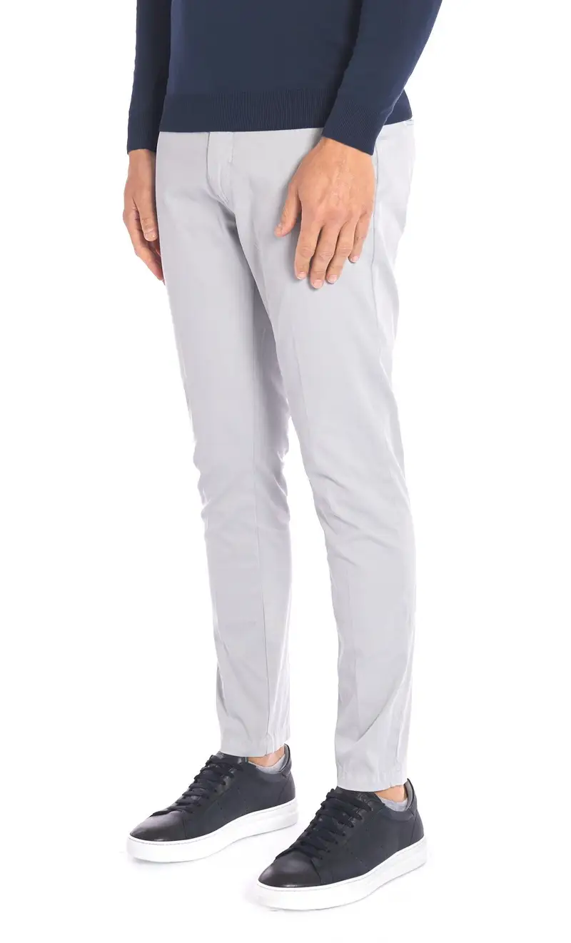 Pantalone canneté yan simmon man stretch, colore grigio