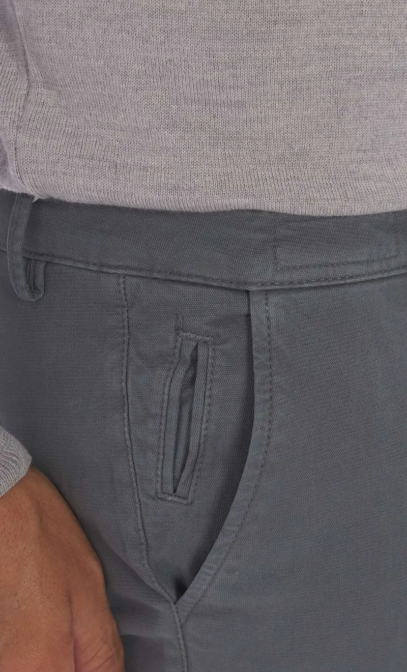 Pantalone chino yan simmon story armaturato, colore grigio miniatura 2