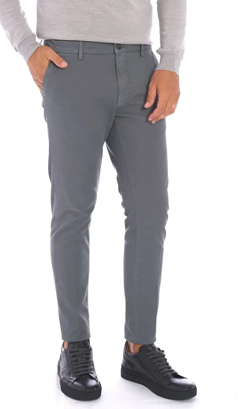 Pantalone chino yan simmon story armaturato, colore grigio