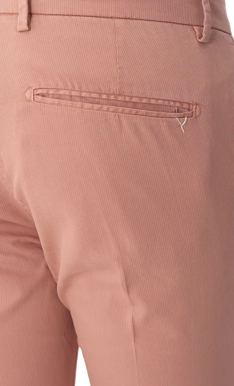 Pantalone micro riga yan simmon man stretch, colore salmone miniatura 2