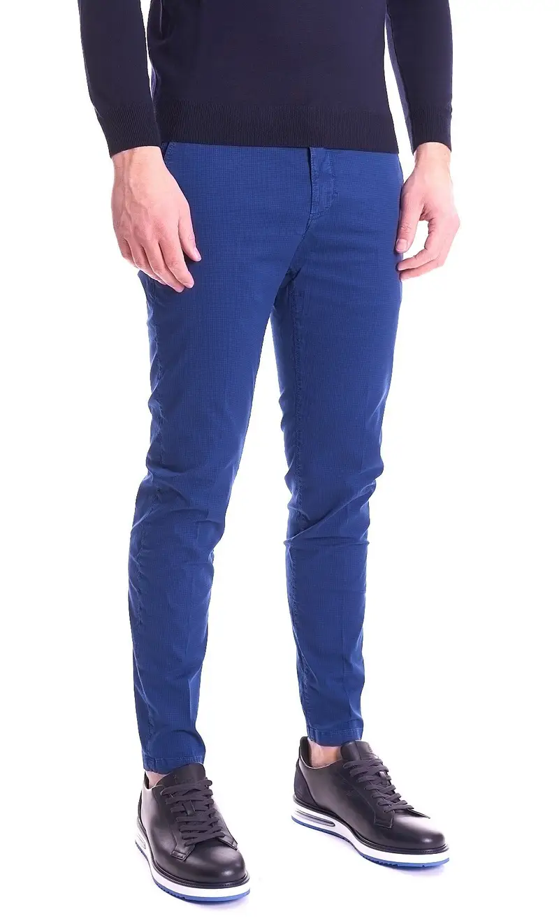 Pantalone yan simmon a fantasia tasche america modello story, colore bluette