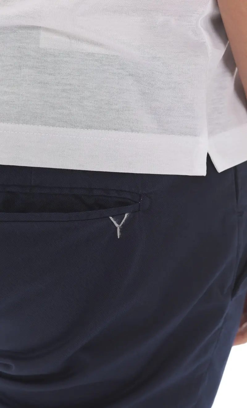 Pantalone yan simmon leggero tinta unita - man, colore blu miniatura 2