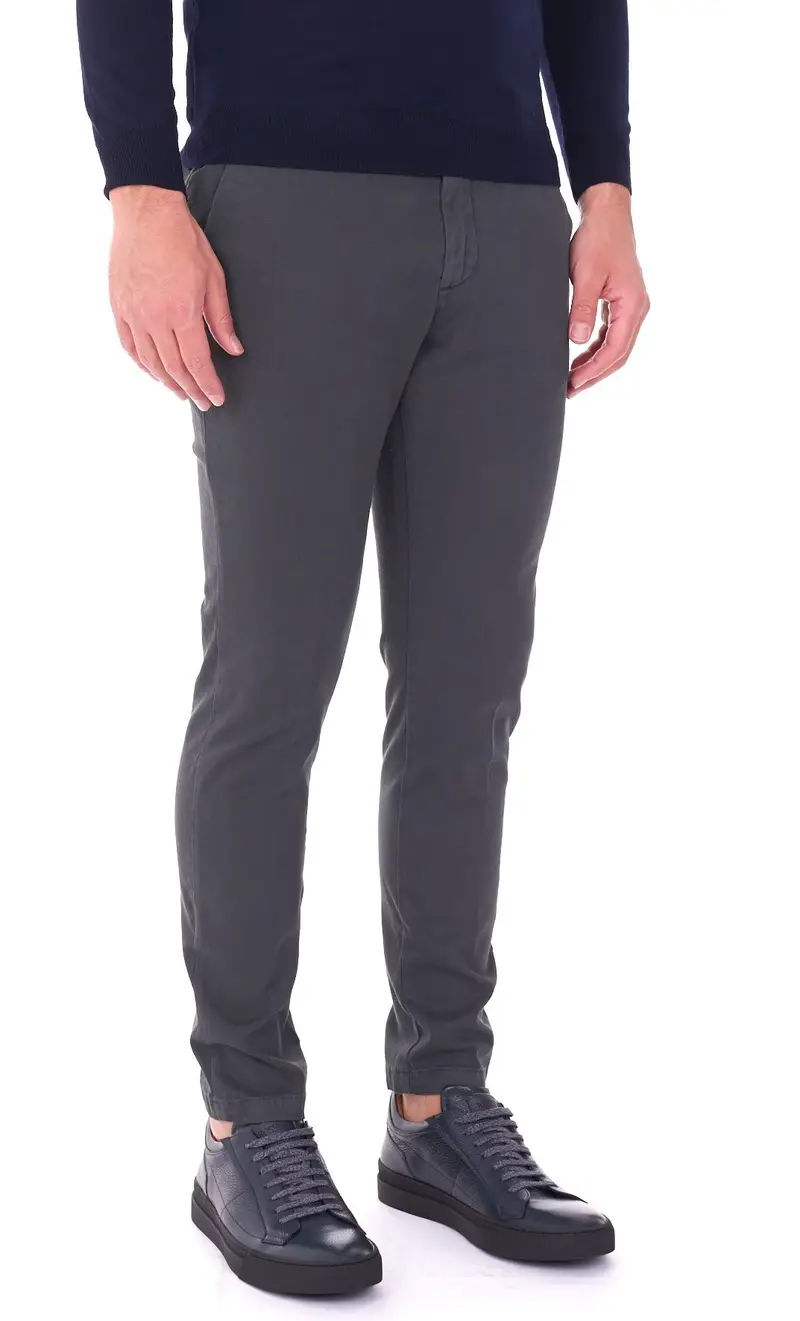 Pantalone yan simmon man micro armatura, colore grigio