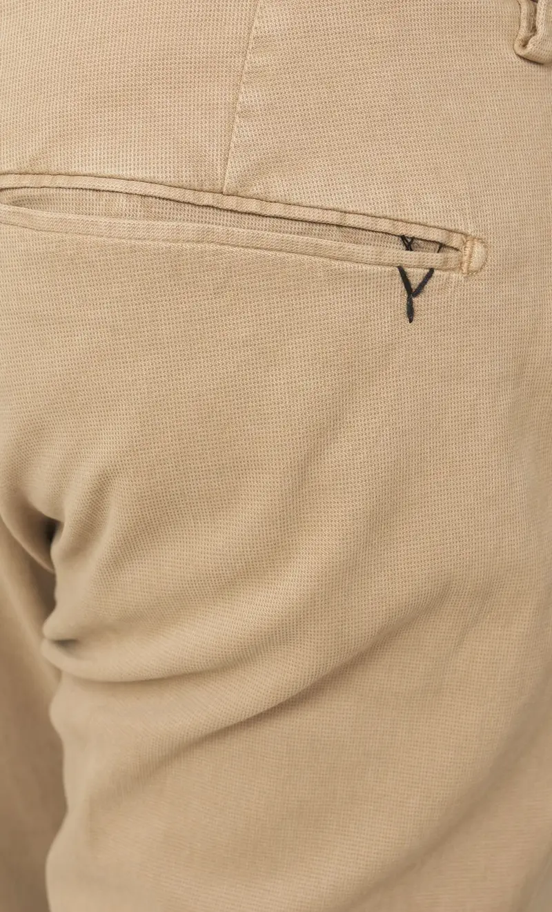 Pantalone yan simmon man microfantasia, colore beige miniatura 2